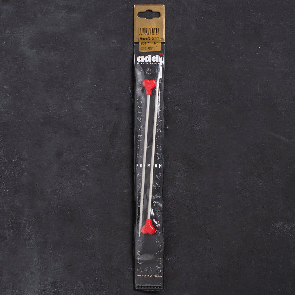 Addi Kalpli 3,5mm 20cm Klasik Alüminyum Örgü Şişi - 200-7